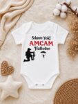 Sıkıntı Yok Amcam Halleder Baskılı Bebek Zıbını – Eğlenceli Amca Temalı Kız Erkek Bebek Body